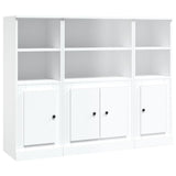 Buffets 3 pcs blanc bois d'ingénierie