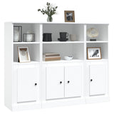 Buffets 3 pcs blanc bois d'ingénierie