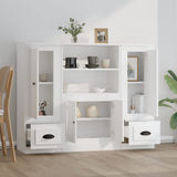 Buffets 3 pcs blanc bois d'ingénierie