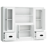 Buffets 3 pcs blanc bois d'ingénierie