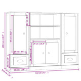 Sideboards 3-tlg. glänzend weißes Holzwerkstoff