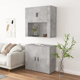 High sideboard Concrete gray Engineered wood