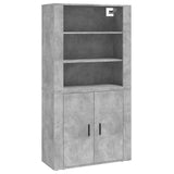 High sideboard Concrete gray Engineered wood