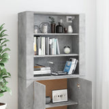 High sideboard Concrete gray Engineered wood