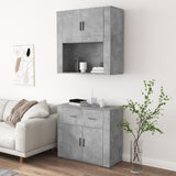 High sideboard Concrete gray Engineered wood