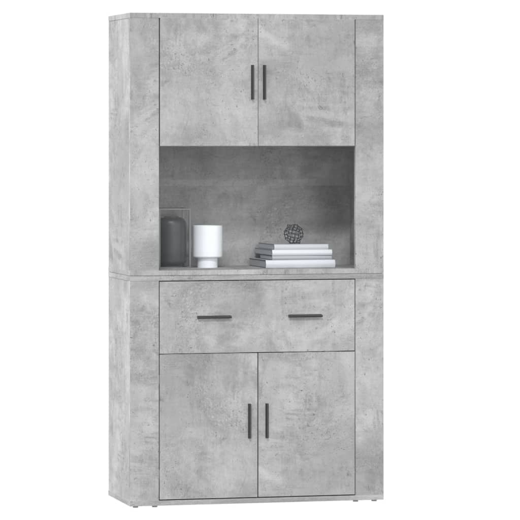 High sideboard Concrete gray Engineered wood