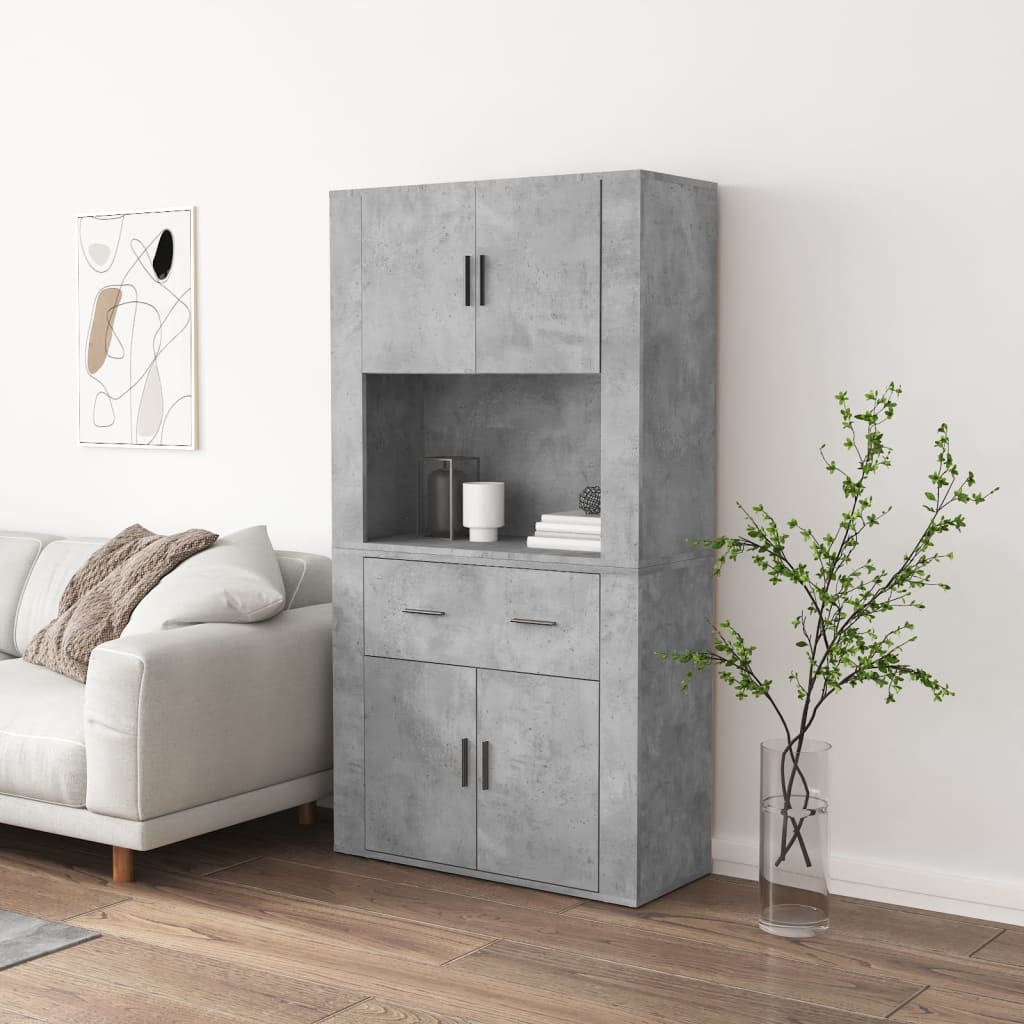 High sideboard Concrete gray Engineered wood