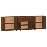 Buffets 3 pcs Chêne marron Bois d'ingénierie