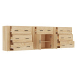 Buffets 3 pcs Chêne sonoma Bois d'ingénierie