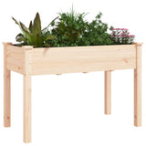 Planter with lining 118x59x76 cm solid fir wood