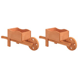 Wheelbarrow planters 2 pcs 47x15x19 cm solid fir wood