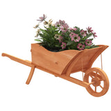 Wheelbarrow planter 128x45.5x43 cm solid fir wood