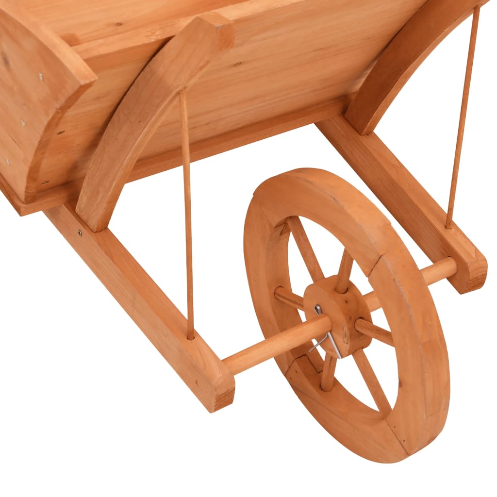 Wheelbarrow planter 128x45.5x43 cm solid fir wood