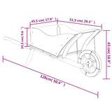 Wheelbarrow planter 128x45.5x43 cm solid fir wood