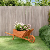 Wheelbarrow planter 128x45.5x43 cm solid fir wood