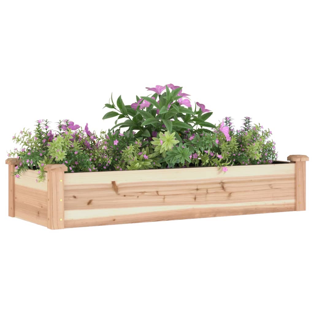 Lit surélevé de jardin doublure 120x45x25 cm bois massif sapin