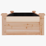 Lit surélevé de jardin doublure 120x45x25 cm bois massif sapin