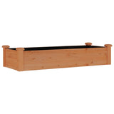 Lit surélevé de jardin doublure 120x45x25 cm bois massif sapin