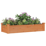 Lit surélevé de jardin doublure 120x45x25 cm bois massif sapin