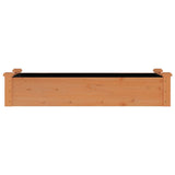 Lit surélevé de jardin doublure 120x45x25 cm bois massif sapin