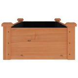 Lit surélevé de jardin doublure 120x45x25 cm bois massif sapin