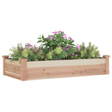 Lit surélevé de jardin doublure 120x60x25 cm bois massif sapin