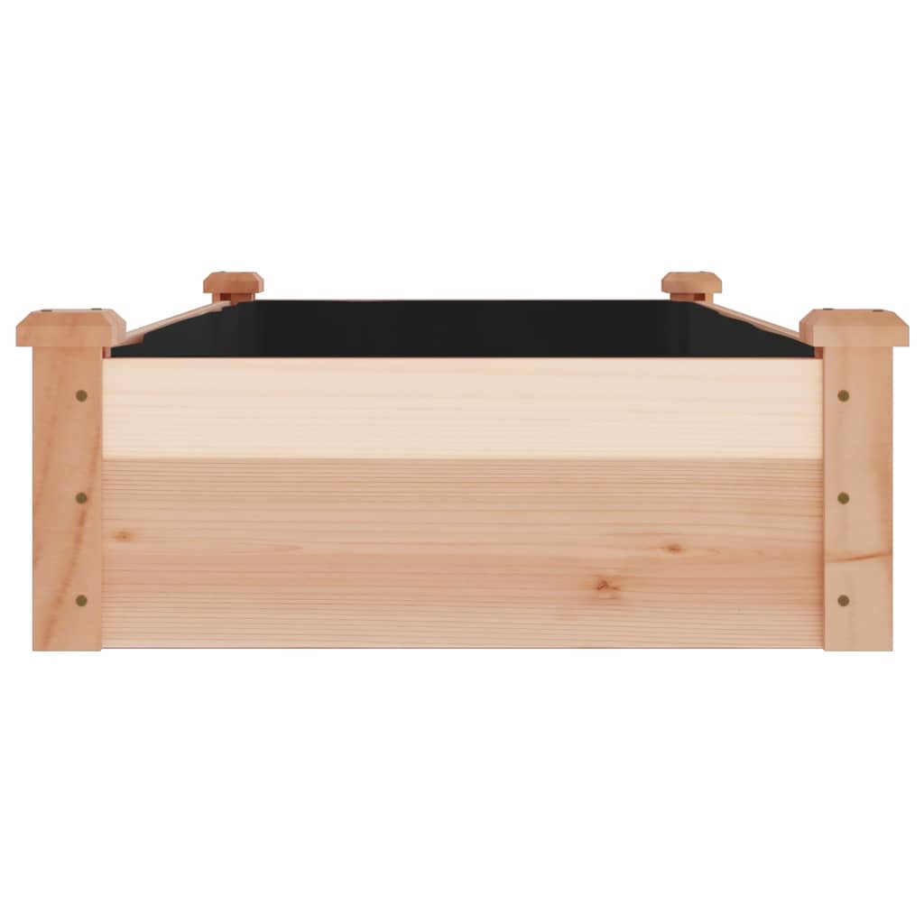 Lit surélevé de jardin doublure 120x60x25 cm bois massif sapin