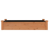 Lit surélevé de jardin doublure 120x60x25 cm bois massif sapin