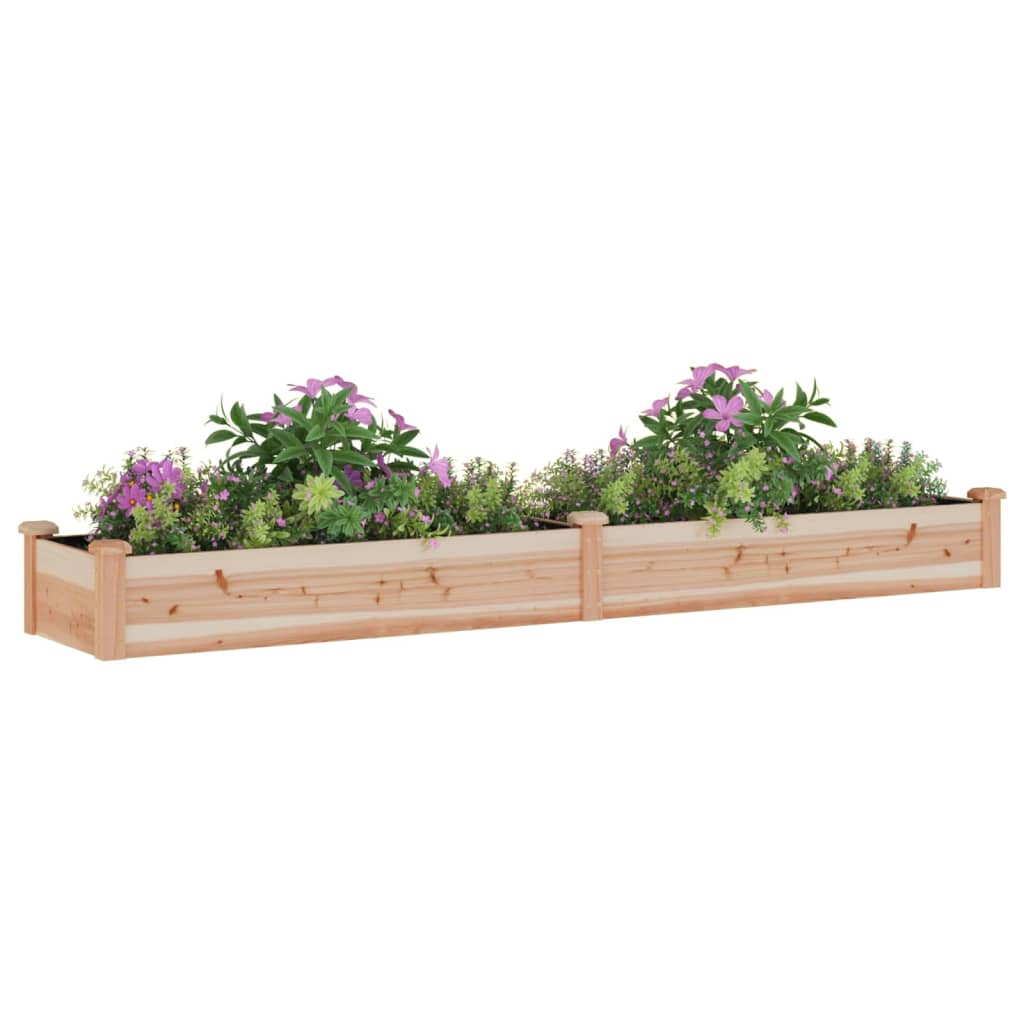 Lit surélevé de jardin doublure 240x45x25 cm bois massif sapin