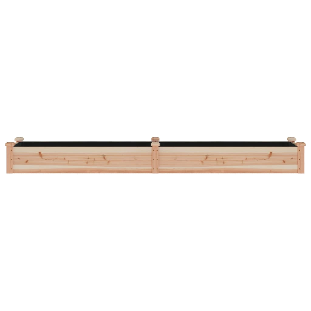 Lit surélevé de jardin doublure 240x45x25 cm bois massif sapin