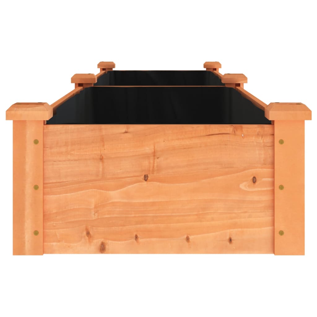 Lit surélevé de jardin doublure 240x45x25 cm bois massif sapin