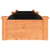 Lit surélevé de jardin doublure 240x45x25 cm bois massif sapin