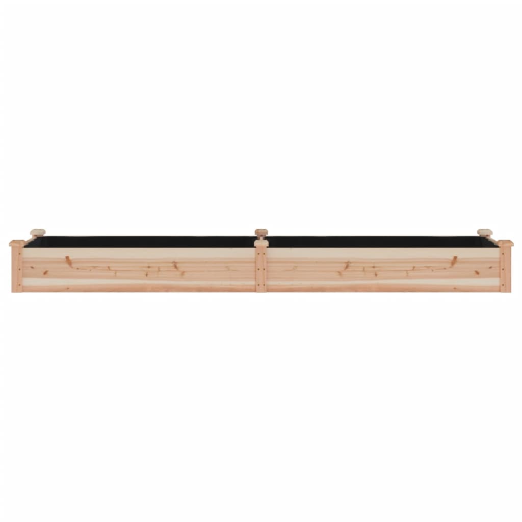 Lit surélevé de jardin doublure 240x60x25 cm bois massif sapin