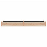 Lit surélevé de jardin doublure 240x60x25 cm bois massif sapin