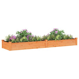 Lit surélevé de jardin doublure 240x60x25 cm bois massif sapin