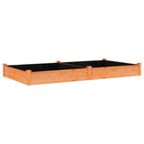 Lit surélevé de jardin doublure 240x120x25 cm bois massif sapin