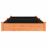 Lit surélevé de jardin doublure 240x120x25 cm bois massif sapin