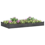 Lit surélevé de jardin doublure 240x120x25 cm bois massif sapin