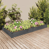 Lit surélevé de jardin doublure 240x120x25 cm bois massif sapin