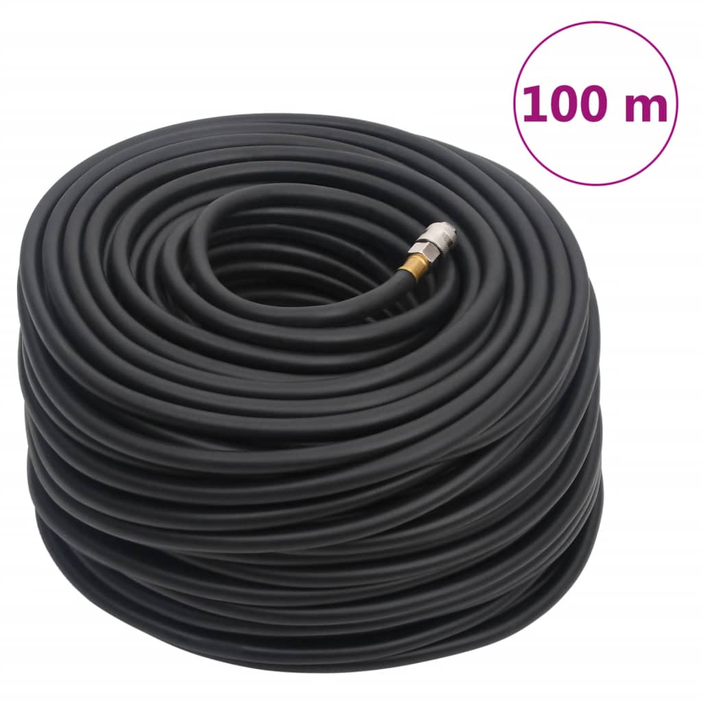 Tuyau d'air hybride noir 0,6" 100 m caoutchouc et PVC