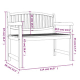 Gartenbank 114x59x87 cm aus massivem Teakholz