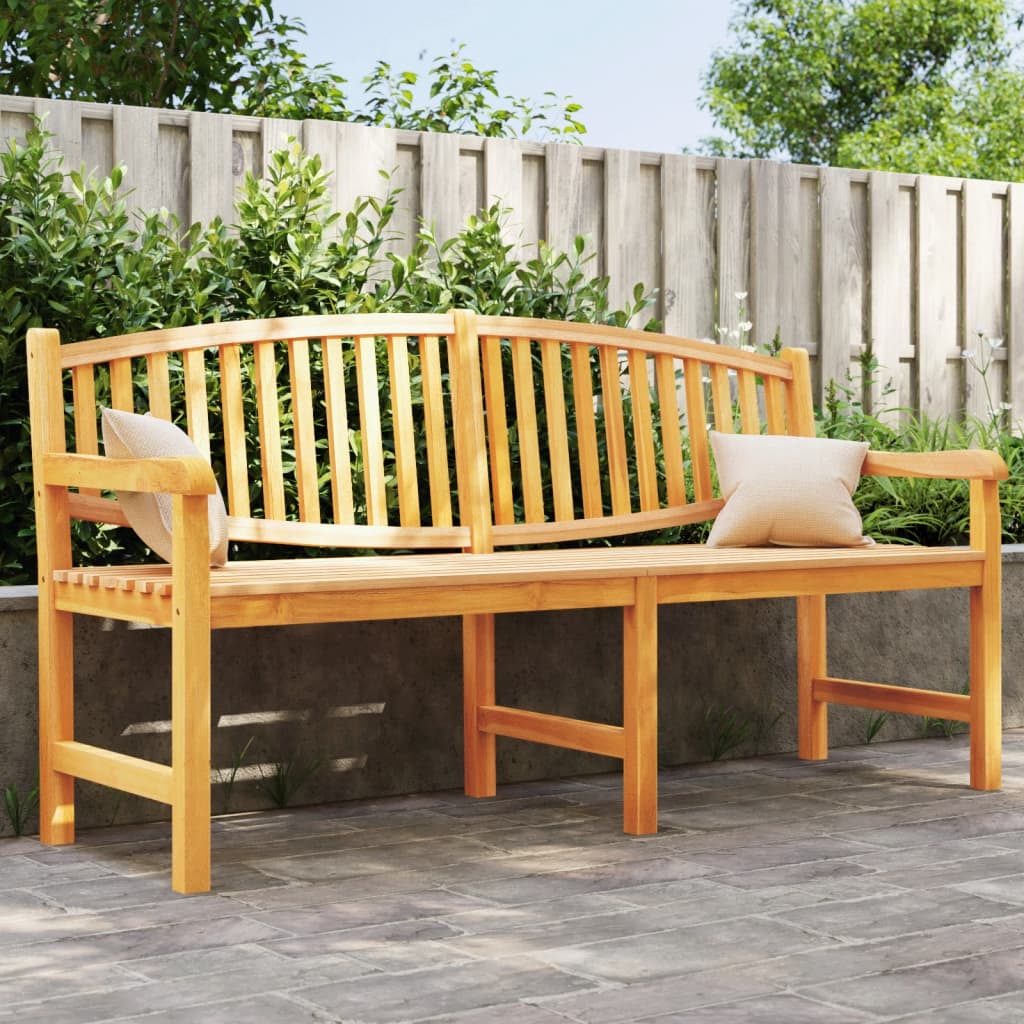 Banc de jardin 179,5x60x90 cm bois de teck solide