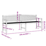 Gartenbank 228x59,5x90 cm aus massivem Teakholz