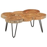 Table basse 36 cm 6 troncs bois d'acacia massif