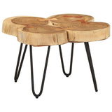 Table basse 36 cm 4 troncs bois d'acacia massif