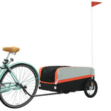 Remorque de vélo noir et orange 45 kg fer