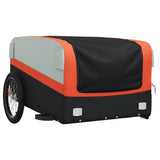 Black and orange bicycle trailer 45 kg iron