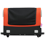 Black and orange bicycle trailer 45 kg iron