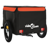 Remorque de vélo noir et orange 30 kg fer