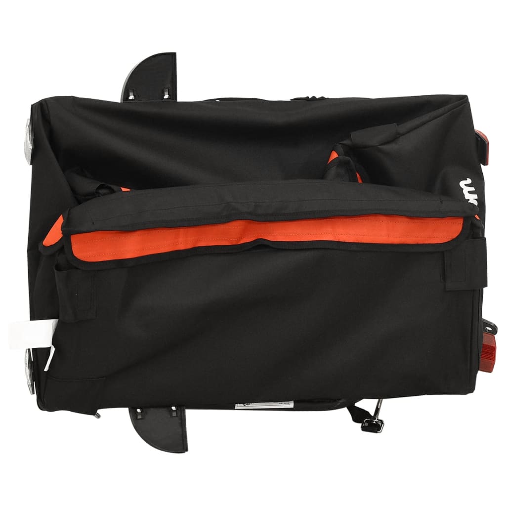 Remorque de vélo noir et orange 30 kg fer